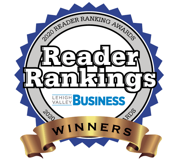 Scherline and Associates wine best Personal Injury Firm in the Lehigh Valley in 2020 by Reader Ranking Lehigh Valley Business Awards